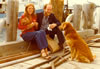 Annie & Willie in Greenport with dog
